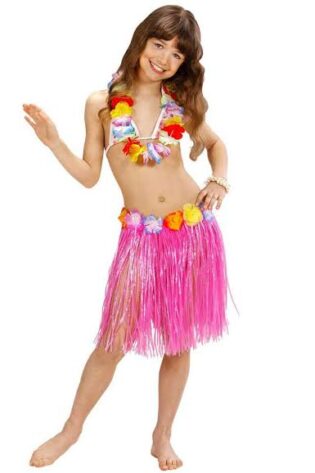 HAWAIIAN GRASS SKIRT PINK