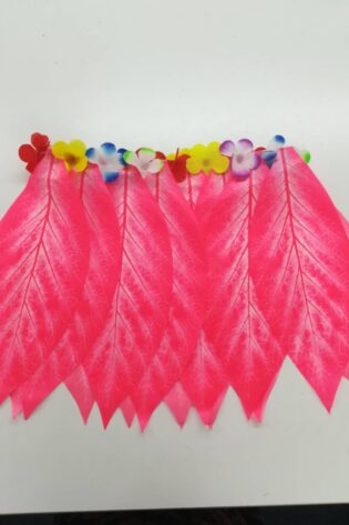 HAWAIIAN LEAFY SKIRT PINK