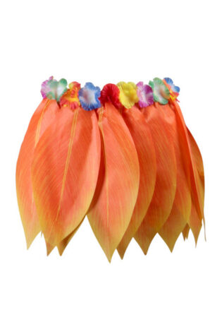 HAWAIIAN LEAFY SKIRT ORANGE