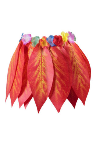 HAWAIIAN LEAFY SKIRT RED