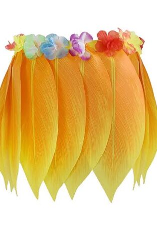 HAWAIIAN LEAFY SKIRT YELLOW