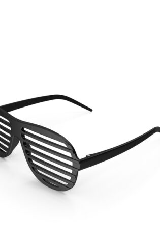 NEON SHUTTER STYLE GLASSES BLACK