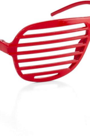 NEON SHUTTER STYLE GLASSES RED