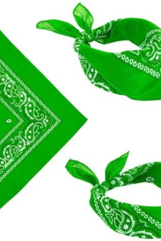 COWBOY BANDANAS LIME GREEN