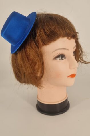 FASCINATOR SATIN ROYAL BLUE