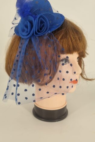 FASINATOR ROSE WITH VEIL  ROYAL BLUE