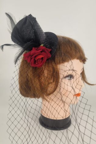 FACINATOR TOP HAT BLACK SEQUIN