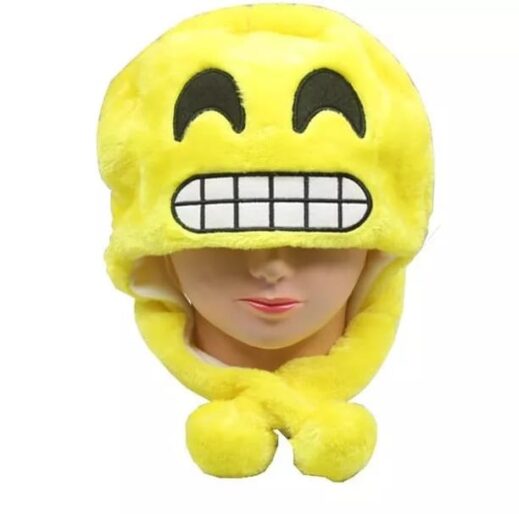 Yellow emoji face hat