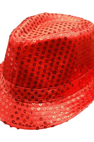MAFIA HAT SEQUIN RED