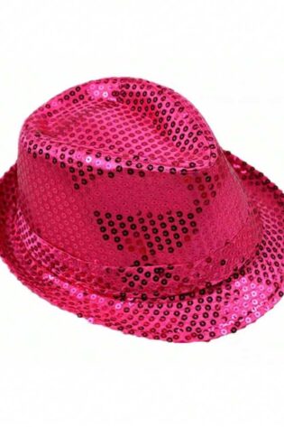 MAFIA HAT SEQUIN BRIGHT PINK