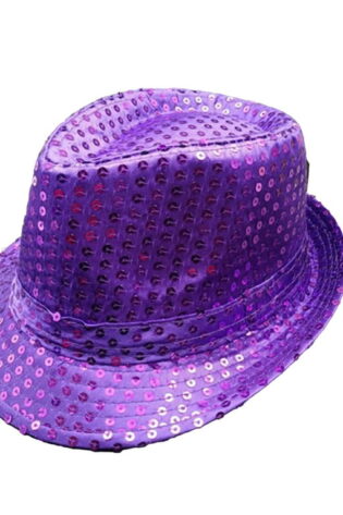 MAFIA HAT SEQUIN PURPLE