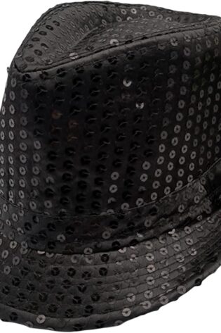 MAFIA HAT SEQUIN BLACK
