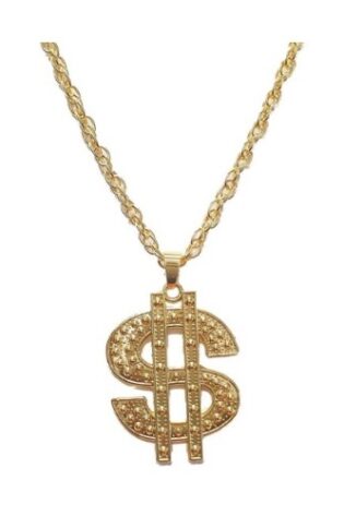 METALLIC GOLD DOLLAR NECKLACE