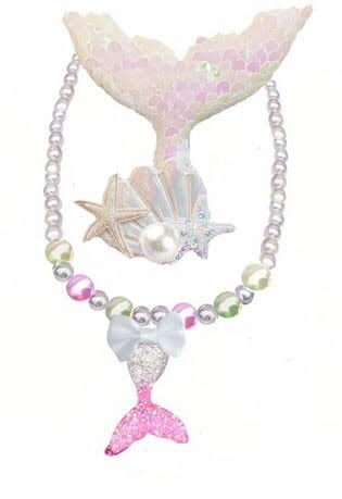 MERMAID NECKLACE AND hair clip