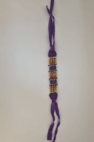 WODDEN BEAD NECKLACE PURPLE