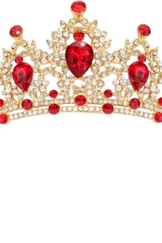 TIARA GOLD WITH RED JEWELS