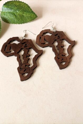 DARK BROWN AFRICA EARRINGS