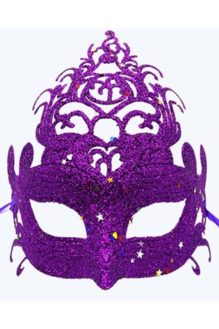 PURPLE FUSCHSIA GLITTER MASK