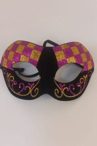 GLITTER BLACK MIXED WITH PINK AND YELLOW