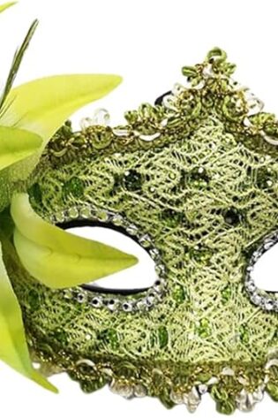 LIME GREEN LACE AND FLOWERS