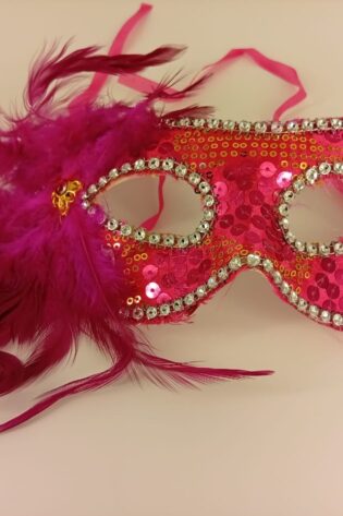 SEQUIN WITH FLOWER BRIGHT PINK