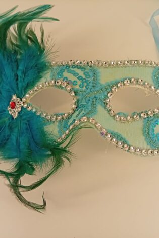 LACEY SEQUIN WITH FLOWER TURQUOISE