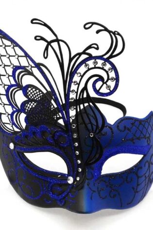 BUTTRER FLY MASK BLACK AND BLUE