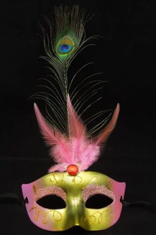 SHINE PINK AND GOLD WITH FEATHER