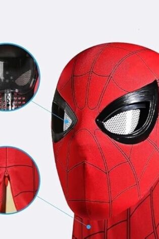 DELUXE SPIDER MAN MASK RED