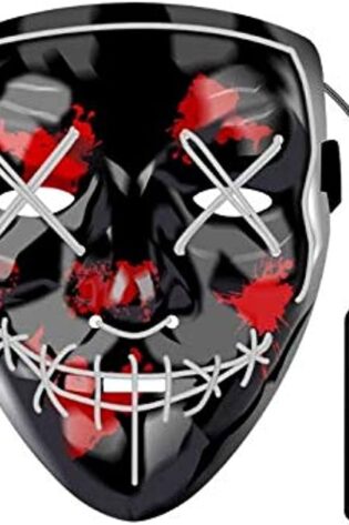 ANONYMOUS MASK BLACK LIGHT UP CLEAR