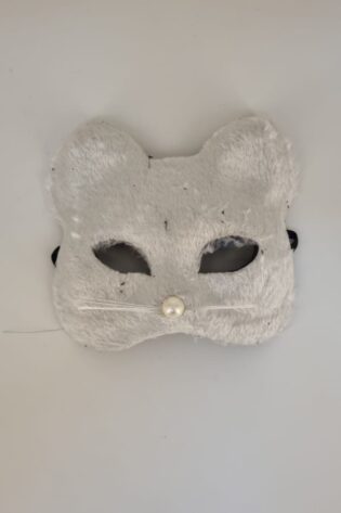 FUR CAT MASK WHITE