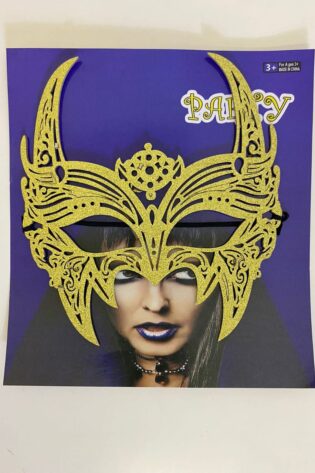GOLD GLITTER MASQUERADE MASK