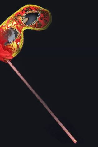 RED MASK WITH STICK