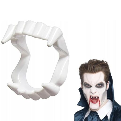 Plastic vampire fangs prop