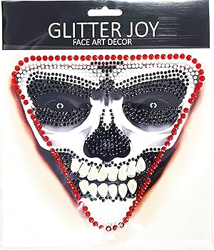 CLOWN BLACK AND RED STONE FACE ART