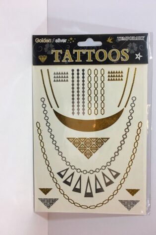 GOLD SILVER BODY CHAIN TATTOO