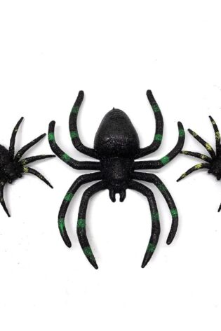 BLACK GLITTER SPIDERS