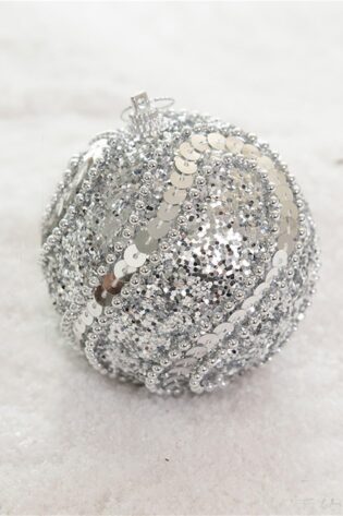 SILVER LIGHT UP CHRISTMAS BALL
