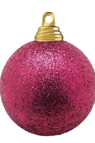 PINK LIGHT UP CHRISTMAS BALL