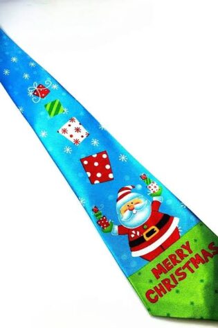 CHRISTMAS LIGHT BLUE TIE