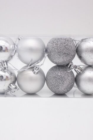 SILVER CHRISTMAS BALLS