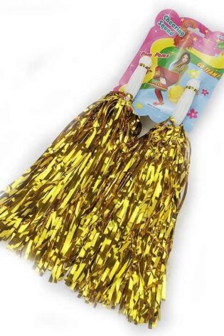 GOLD POM POMS