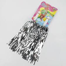 SILVER POM POMS