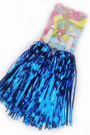 BLUE POM POMS