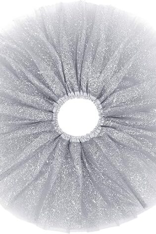 TUTU 40 cm GLITTER SILVER