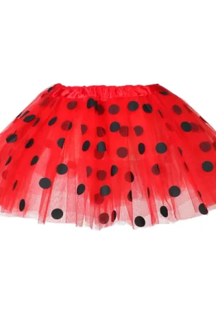 RED AND BLACK POLKA DOT TUTU SKIRT
