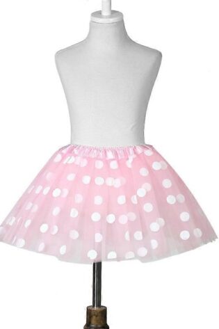 LIGHT PINK POLKA DOT TUTU SKIRT