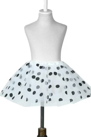 WHITE POLKA DOT TUTU SKIRT