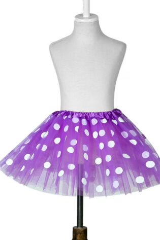 PURPLE POLKA DOT TUTU SKIRT