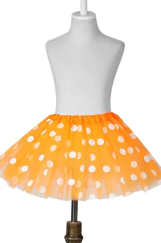 ORANGE POLKA DOT TUTU SKIRT